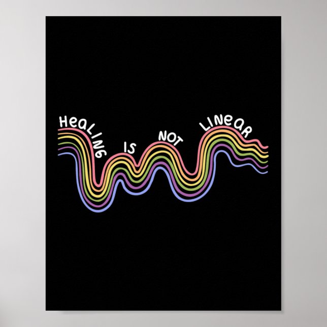 Affiche Arc-en-ciel de sensibilisation à la santé mentale  (Devant)