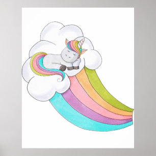 Affiche Arc-en-ciel de Unicorne