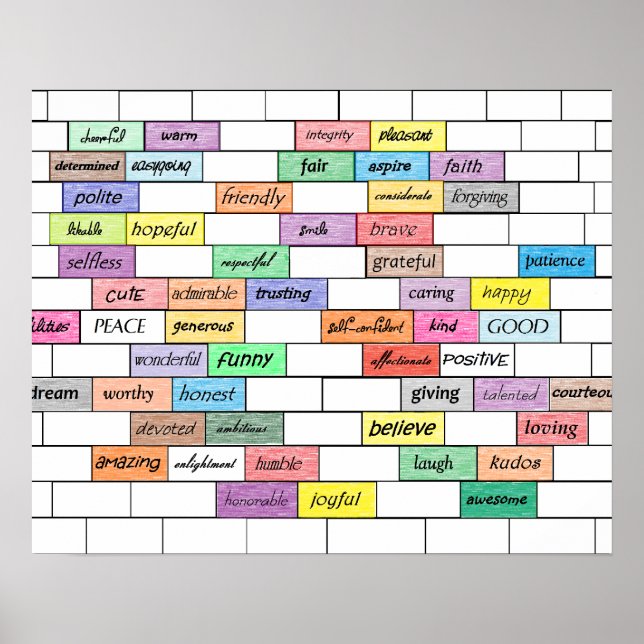 Affiche Arc-en-ciel d'impression de graffitis inspirants (Devant)