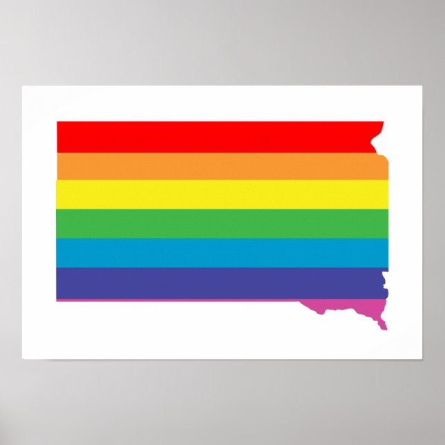 Affiche arc-en-ciel du dakota du sud (Devant)