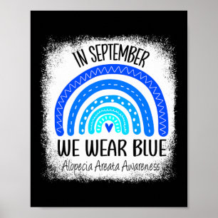 Affiche Arc En Ciel En Septembre Nous Portons Bleu Alopeci