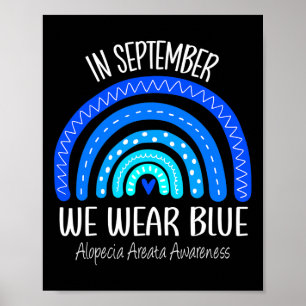 Affiche Arc En Ciel En Septembre Nous Portons Bleu Alopeci