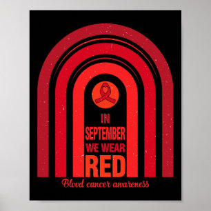 Affiche Arc-en-ciel En septembre nous portons le rouge de 