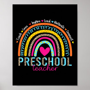 Affiche Arc-en-ciel Enseigner Amour Inspirer École Materne