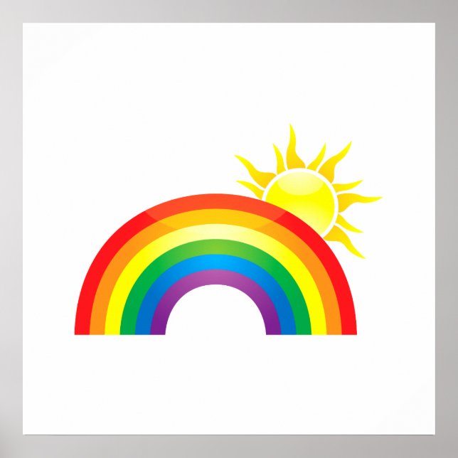 Affiche Arc-en-ciel ensoleillé (Devant)