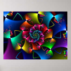 Affiche Arc-en-ciel fractal
