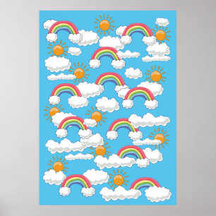 Affiche Arc-en-ciel heureux