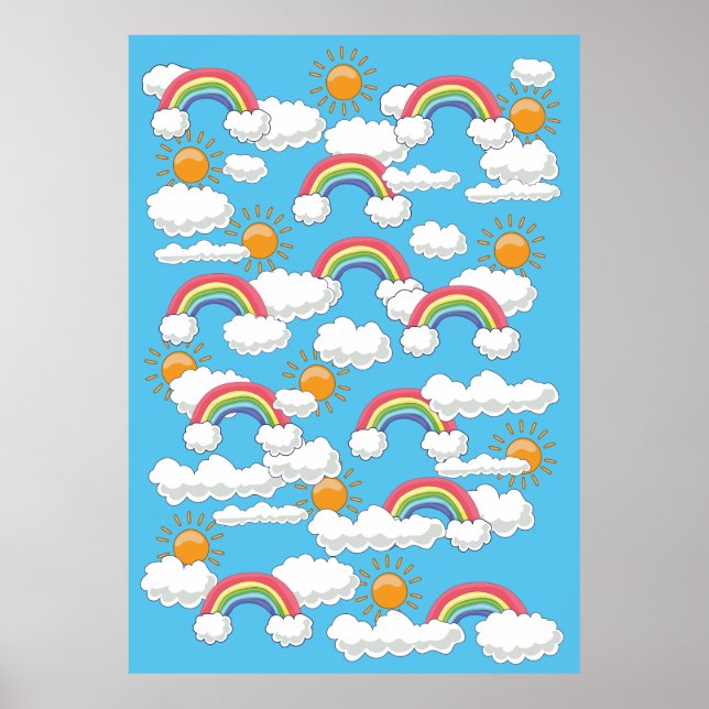 Affiche Arc-en-ciel heureux (Devant)