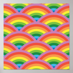 Affiche Arc-en-ciel heureux
