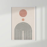 Affiche Arc-en-ciel minimaliste Abstrait, soleil et lune<br><div class="desc">Poster minimaliste Abstrait Arc-en-ciel,  Soleil et Lune</div>