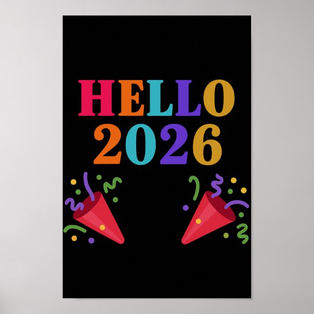 Affiche Arc-en-ciel Rétro 2026 Poppers de Fête Célébration (Devant)
