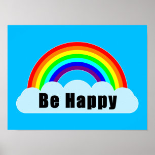 Affiche ARC-EN-CIEL - Soyez Heureux