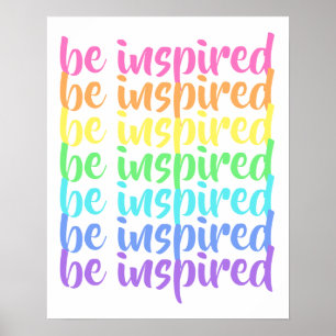 Affiche arc-en-ciel "Soyez Inspiré"