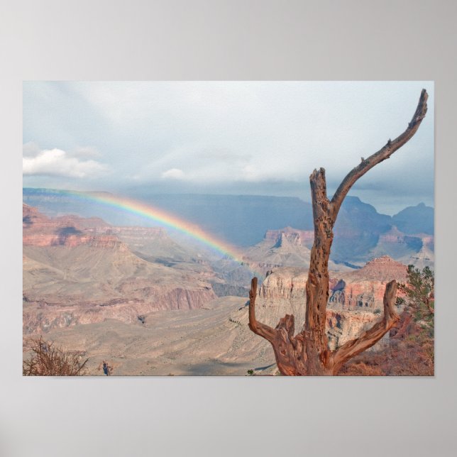 Affiche Arc en ciel sur le Grand Canyon (Devant)