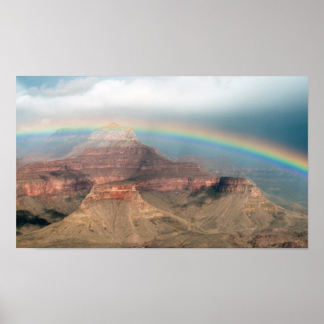 Affiche Arc en ciel sur le Grand Canyon (Devant)