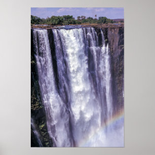 Affiche Arc-en-ciel sur les chutes Victoria - Zimbabwe, Af