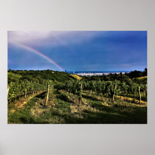 Affiche Arc-en-ciel viticole de Vienne