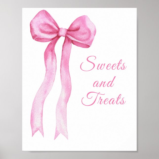 Affiche Arc en rose - douceurs et friandises (Devant)