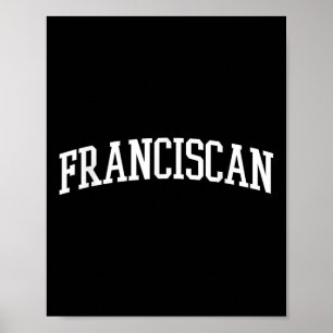 Affiche Arc franciscain Vintage Retro College Athletic Spo