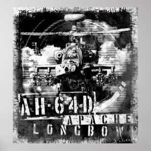 Affiche Arc long Apache AH-64D