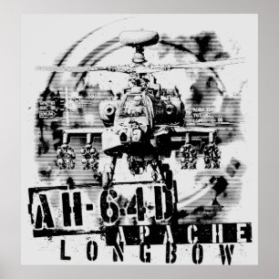 Affiche Arc long Apache AH-64D