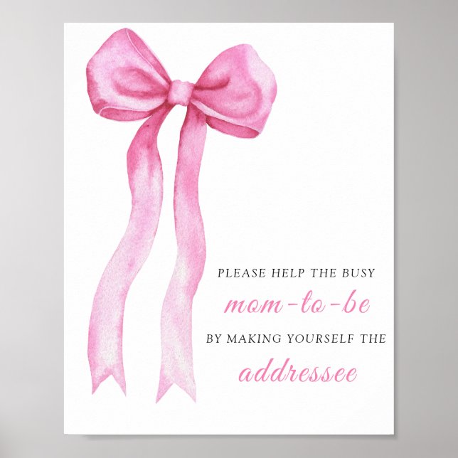 Affiche Arc rose - Aidez la future maman occupée destinata (Devant)