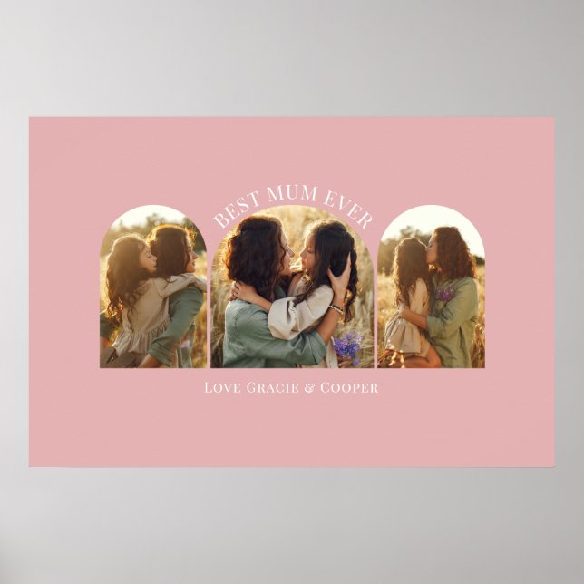 Affiche Arc rose ceinture élégante multi photo meilleure m (Devant)