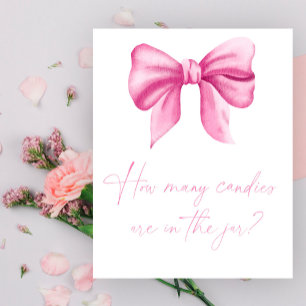 Affiche Arc rose - devinez combien de bonbons dans le pot