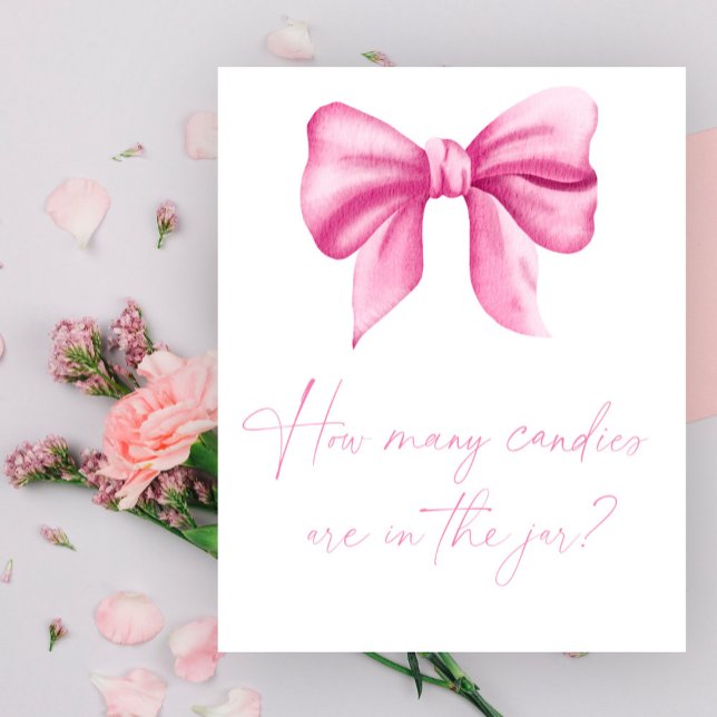 Affiche Arc rose - devinez combien de bonbons dans le pot (Créateur téléchargé)