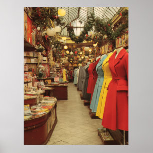 Affiche Arcade de mode de Noël vintage