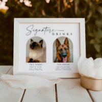 Arch Pet Photo Signature Boissons Mariage Bar Sign