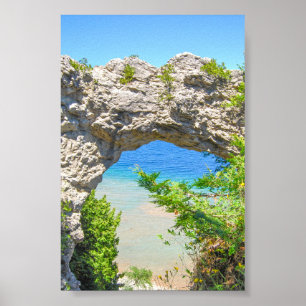 Affiche Arch Rock sur l'île Mackinac, Michigan