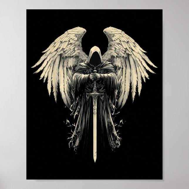 Affiche Archangel Gabriel Christian Angel Catholic Warrior (Devant)
