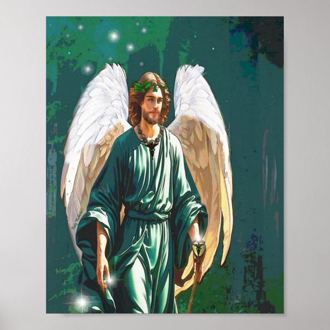 Affiche Archangel Raphael Angel of Healing Wall Art Print (Devant)