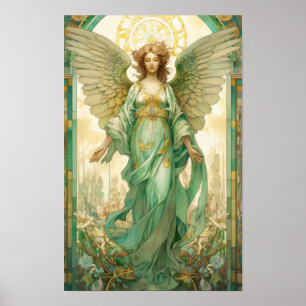 Affiche Archangel Raphael dans les couleurs pastel - Art N