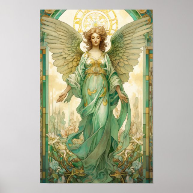Affiche Archangel Raphael dans les couleurs pastel - Art N (Devant)