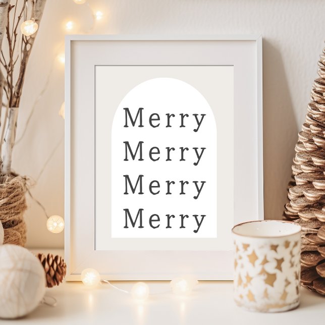 Affiche Arche Boho moderne Beige Merry Merry Mur Art Print (Créateur téléchargé)