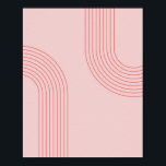Affiche Arche Boho Vintage rose et rouge arc-en-ciel 3<br><div class="desc">Boho Mid Century moderne Vintage Line Arc arc en ciel rose et rouge 3</div>