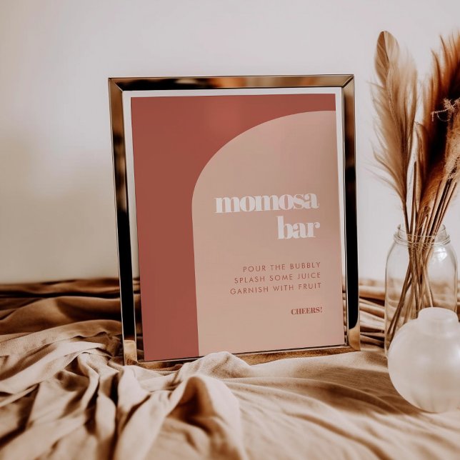 Affiche Arche chic pêche en terre cuite Momosa signe barre (Créateur téléchargé)