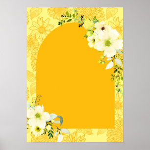 Affiche Arche de fleurs jaunes Signal d'accueil haldi