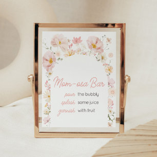 Affiche Arche de fleurs sauvages bébé en fleurs maman Osa