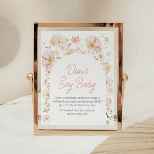 Affiche Arche de fleurs sauvages Bébé en fleurs Ne dites p