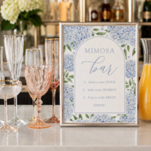 Affiche Arche de mariage avec hydrangeas bleus Bar à Mimos