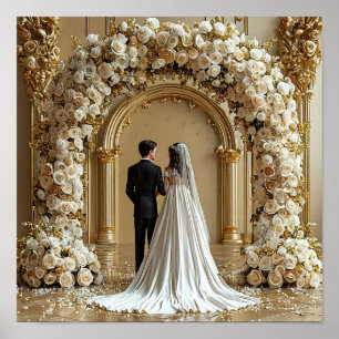 Affiche Arche de mariage Couple romantique Cérémonie