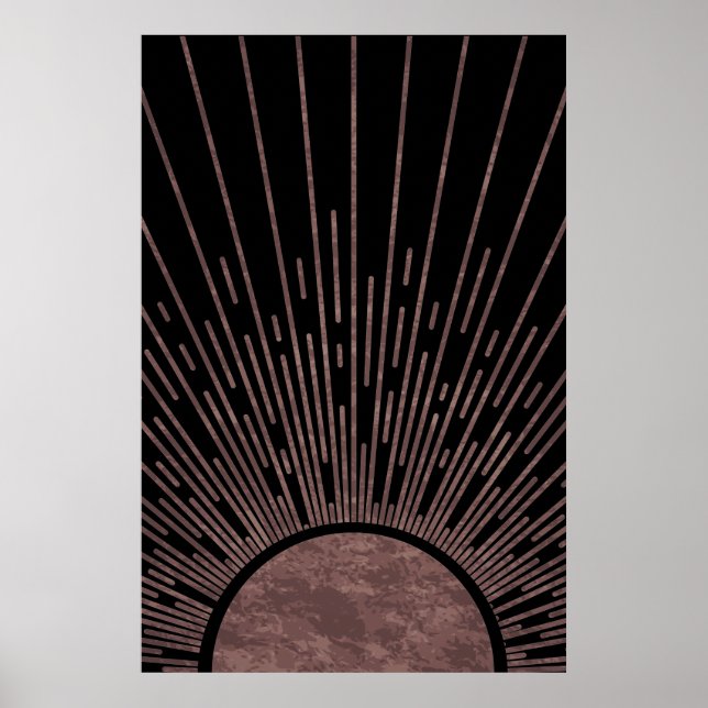 Affiche Arche De Phase Lune Rayons Soleil Et Soleil Abstra (Devant)