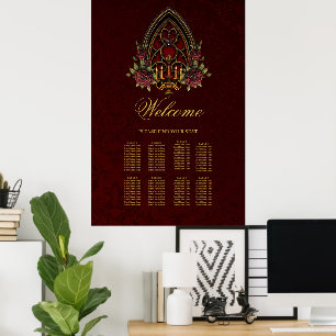 Affiche Arche gothique aux crânes.