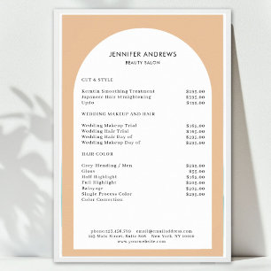 Affiche Arche minimaliste moderne Brown Salon blanc Tarifs
