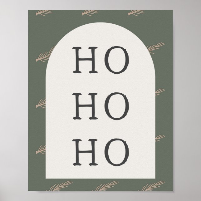 Affiche Arche moderne Boho | Vert Et Or Qui Impriment (Devant)