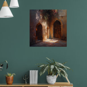 Affiche Arche Sunlit - Portes antiques intemporelles Impri
