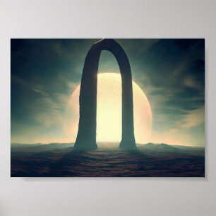 Affiche Arche sur la planète dans l'espace